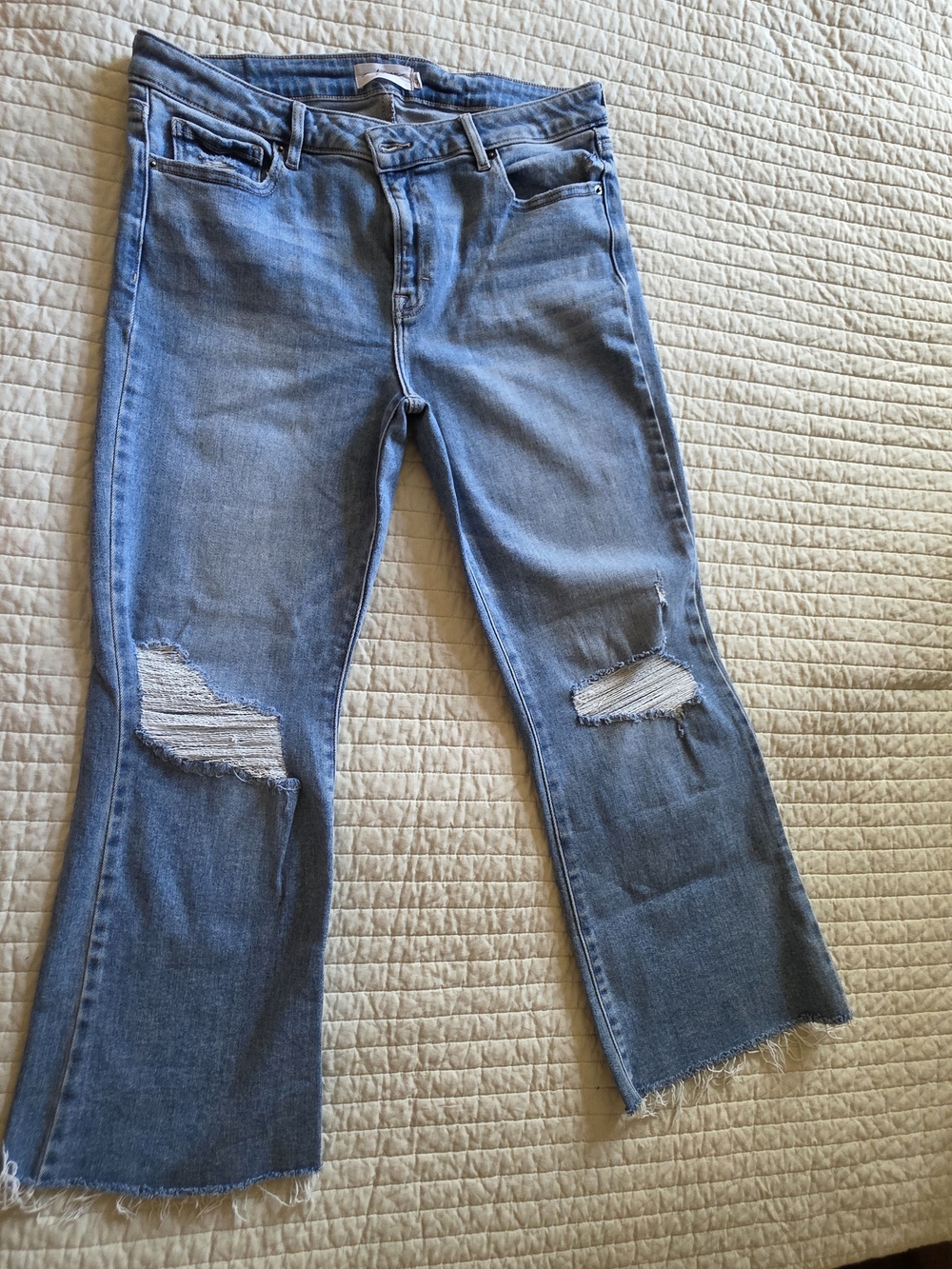 CJLA Plus Size Medium Blue Kate Crop Carly Jean Los Angeles Bootcut Wide-Leg